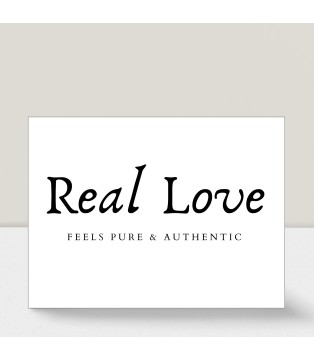 Moldura para Foto|Real Love Feels Pure and Authentic|20x25cm|orla cor madeira preta